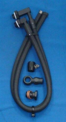 131101B-LS1 Power Steering Hose Kit - LS1 & LS3, Ford Rack to GM Matte Black