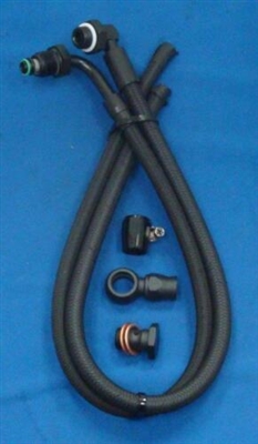 Braided Stainless Steel Power Steering hose kit Lokar Gm chevy Black gmc