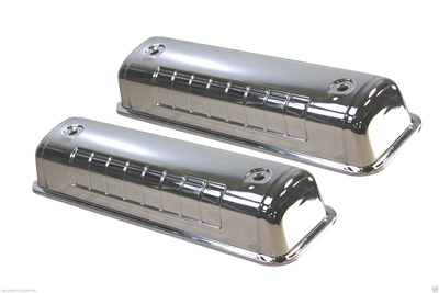 Chrome steel Valve Covers 5241 Ford Y-Block V8 272 312 engines 1954 - 1964
