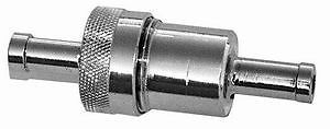 Chrome Fuel Filter with Bronze Element ford chevy dodge washable aluminum polished