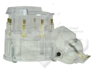 Small Big Block Chevy GM HEI Distributor CLEAR SUPER Cap and Rotor kit 327 305 350 454