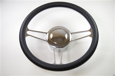 Chrome Aluminum Steering Wheel VINTAGE STYLE