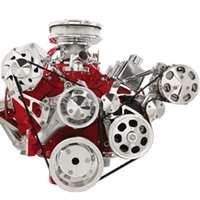 Small Block Chevy Top Mount Alternator with A/C & Power Steering serpentine Kit