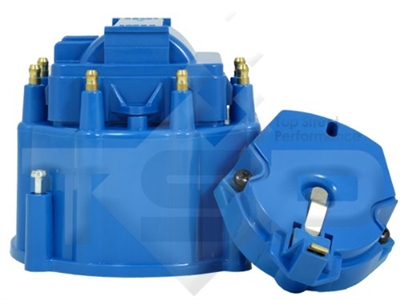 Small Big Block Chevy GM HEI Distributor BLUE Cap and Rotor kit 327 305 350 454