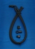 Braided Stainless Steel Power Steering hose kit chevy Gm BLACKt pre 1979