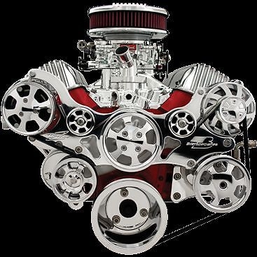 Tru Trac Serpentine pulley belt chevy chevrolet billet specialty 348 409 engines