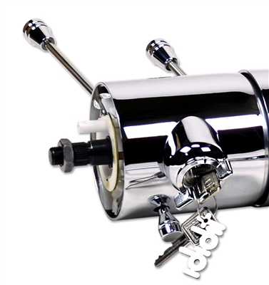 Universal Chrome Tilt Floor Shift 32" Steering Column with Key ignition ididit