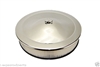 CHEVY FORD MOPAR 14" CHROME STEEL AIR CLEANER SET round paper RECESSED BASE