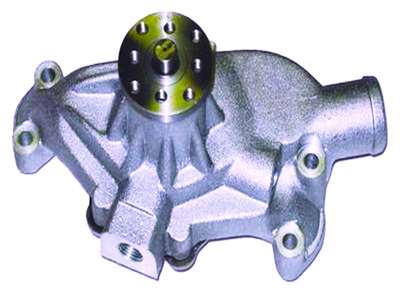 Chevy Small Block Water Pump short  satin aluminum