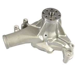 Chevy Small Block Long Water Pump satin aluminum