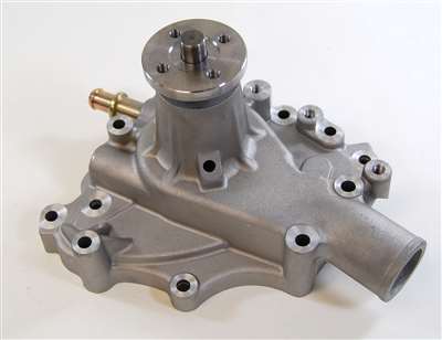 Small Block FORD HV Water Pump satin aluminum