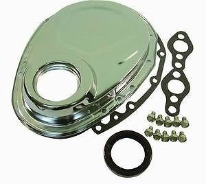 Chrome Steel Timing Chain Cover small block chevy kit