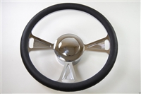 3-Tri Style-Chrome Aluminum Steering Wheel