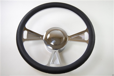 3-Tri Style-Chrome Aluminum Steering Wheel