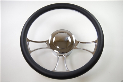 Chrome Aluminum Steering Wheel TRINITY