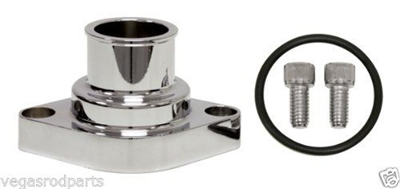 Aluminum Straight Up Water Neck chevy chrome thermostat housing