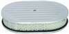 12" Oval Air Cleaner Set aluminum ball milled top