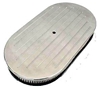 15 inch Polished Oval Air Cleaner filter Set Chevy Ford GM Ball Milled