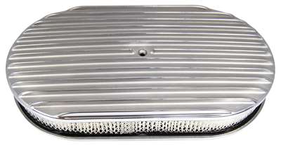 15 inch Polished Aluminum Full Finned Oval