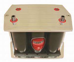 Polished Aluminum Optima Battery Tray