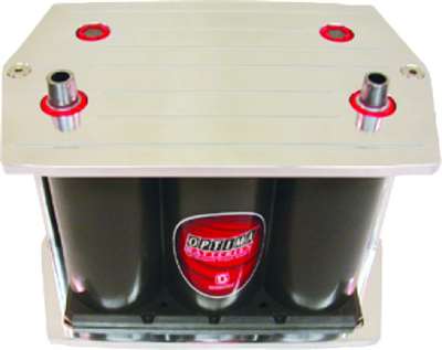 Polished Aluminum Optima Battery Tray