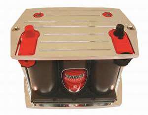 Polished Aluminum Optima battery Tray