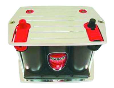 Polished Aluminum Optima Battery Tray