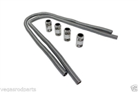 Stainless Steel Heater Hose Kit w End Caps
