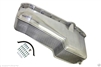 Polished Aluminum STOCK Oil Pan small block chevy driver side dip stick