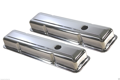 Chrome " TRI-FIVE" Chevy Valve Covers
