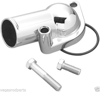 late Water Neck chrome steel thermostat housing water outlet chevy chevy gm