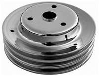 Small Block Chevy Triple Groove Crankshaft Pulley for long water pump