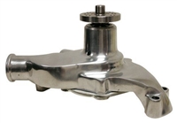 1955-78 CHEVY SMALL BLOCK ALUMINUM HIGH VOLUME SHORT WATER PUMP POLISHED