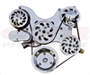 BILLET CHEVY BB COMPLETE PULLEY, BRACKET & PUMP SERPENTINE KIT  POLISHED