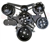 Ford Mustang 79-93 302 5.0L Pulley & Bracket Kit Serpentine Billet Aluminum BLACk