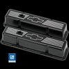 Billet Aluminum Small Block Chevy Bowtie Tall Valve Cover 350 305 327 400 BLACK