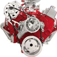 Small Block Chevy Top Mount Alternator Only serpentine  Kit billet aluminum