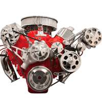 Big Block Chevy Top Mount Alternator with A/C & Power Steering serpentine Kit
