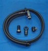 BLACK Braided Stainless Steel Power Steering hose kit ford rack mustang II 2