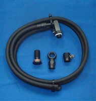 BLACK Braided Stainless Steel Power Steering hose kit ford rack mustang II 2