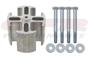 ALUMINUM FAN SPACER 2 1/2" THICK 5/8" PILOT W/BOLTS WASHERS CHEVY FORD DODGE