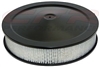 CHEVY FORD MOPAR 14" black STEEL AIR CLEANER SET round paper flat BASE