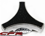 STEEL AIR CLEANER WING NUT 1/4 -20" & 5/16-18" THREADS BLACK TOP - CHROME