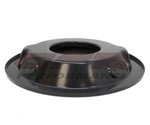 STEEL AIR CLEANER 14" ROUND 1-1/4" DROP RECESSED BASE - BLACK