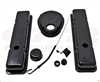 Small Block 350 Chevy black steel Dress up Kit short valve cover chevrolet