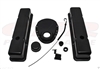 Small Block 350 Chevy black steel Dress up Kit TALL valve cover chevrolet