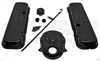 1965-95 CHEVY BIG BLOCK 396-427-454-502 BLACK STEEL short ENGINE DRESS UP KIT