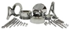 1979-93 FORD MUSTANG 5.0 BILLET ALUMINUM SERPENTINE PULLEY & BRACKET KIT -chrome