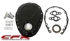 CHEVY SMALL BLOCK 283-305-327-350-400 STEEL TIMING CHAIN COVER SET W/ TIMING TAB