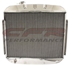 1955-57 CHEVY DIRECT FIT ALUMINUM RADIATOR DIRECT REPLACEMENT POLISHED NOMAD